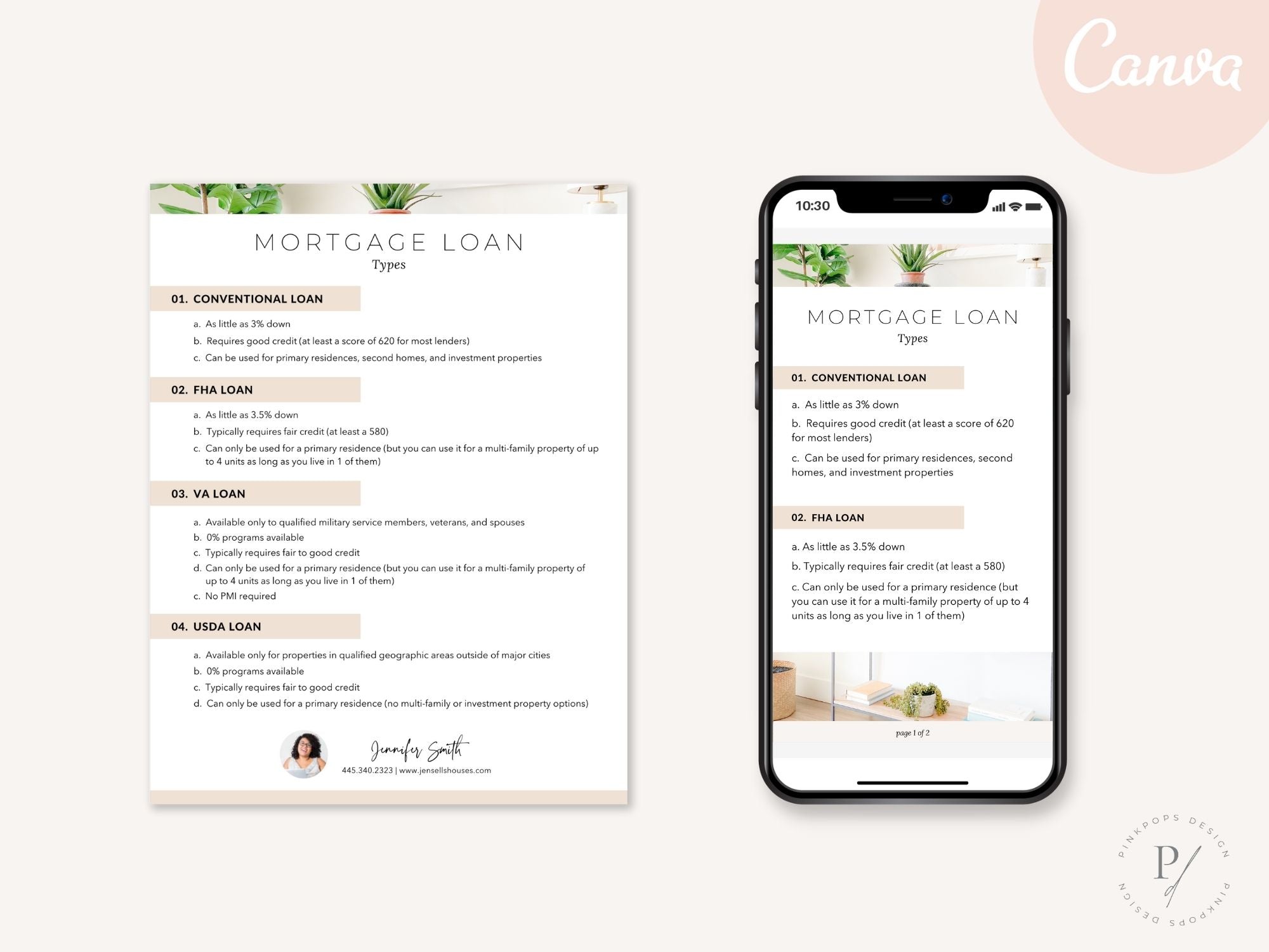 Mortgage Loan Types Textable and Flyer Bundle - Empower your clients with an informative Mortgage Loan Types Flyer and a convenient Textable Mortgage Loan Types for a well-informed home financing experience.