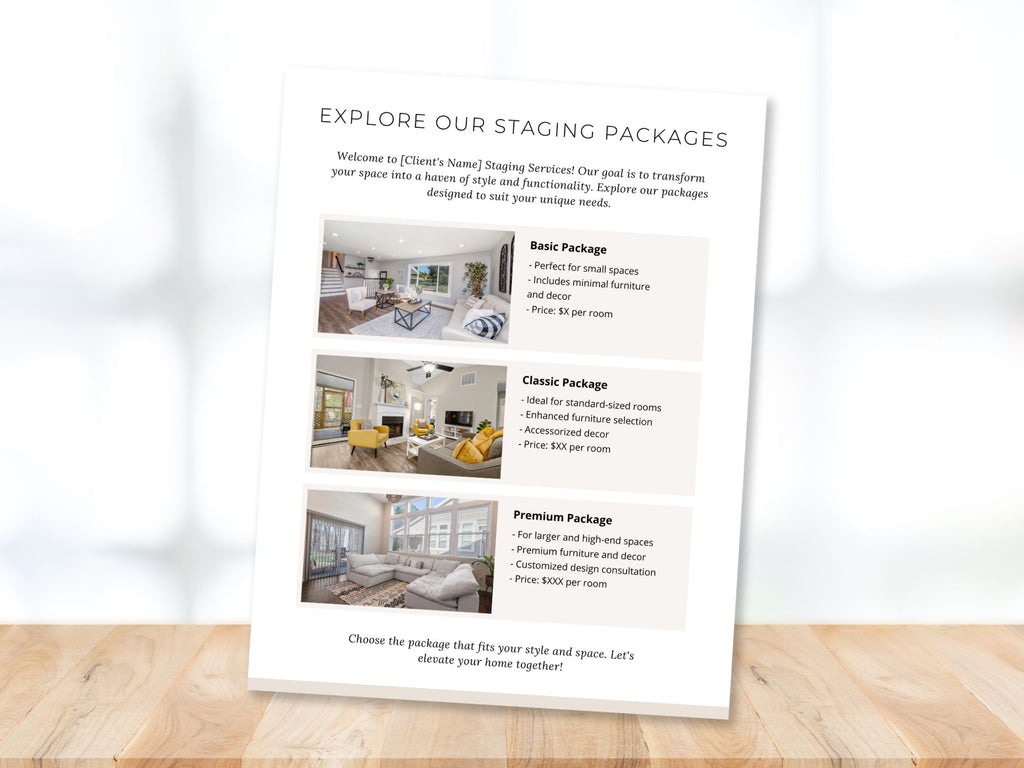 Home Staging Pricing Guide Vol 01 - Elevate your real estate staging business with this comprehensive guide. Strategically price your staging services to enhance properties and attract potential buyers with this essential resource.