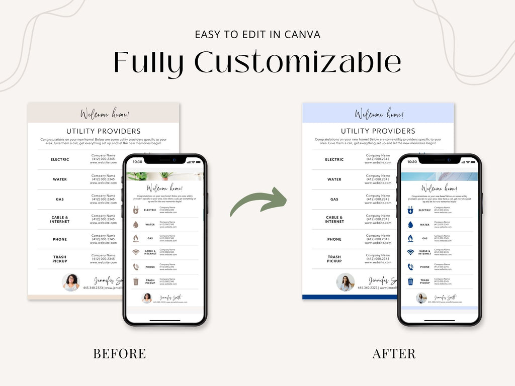 Utility Providers List Textable and Flyer Bundle - Simplify home transitions with an informative Utility Providers Flyer and a practical Textable Utility Providers guide for managing essential services seamlessly