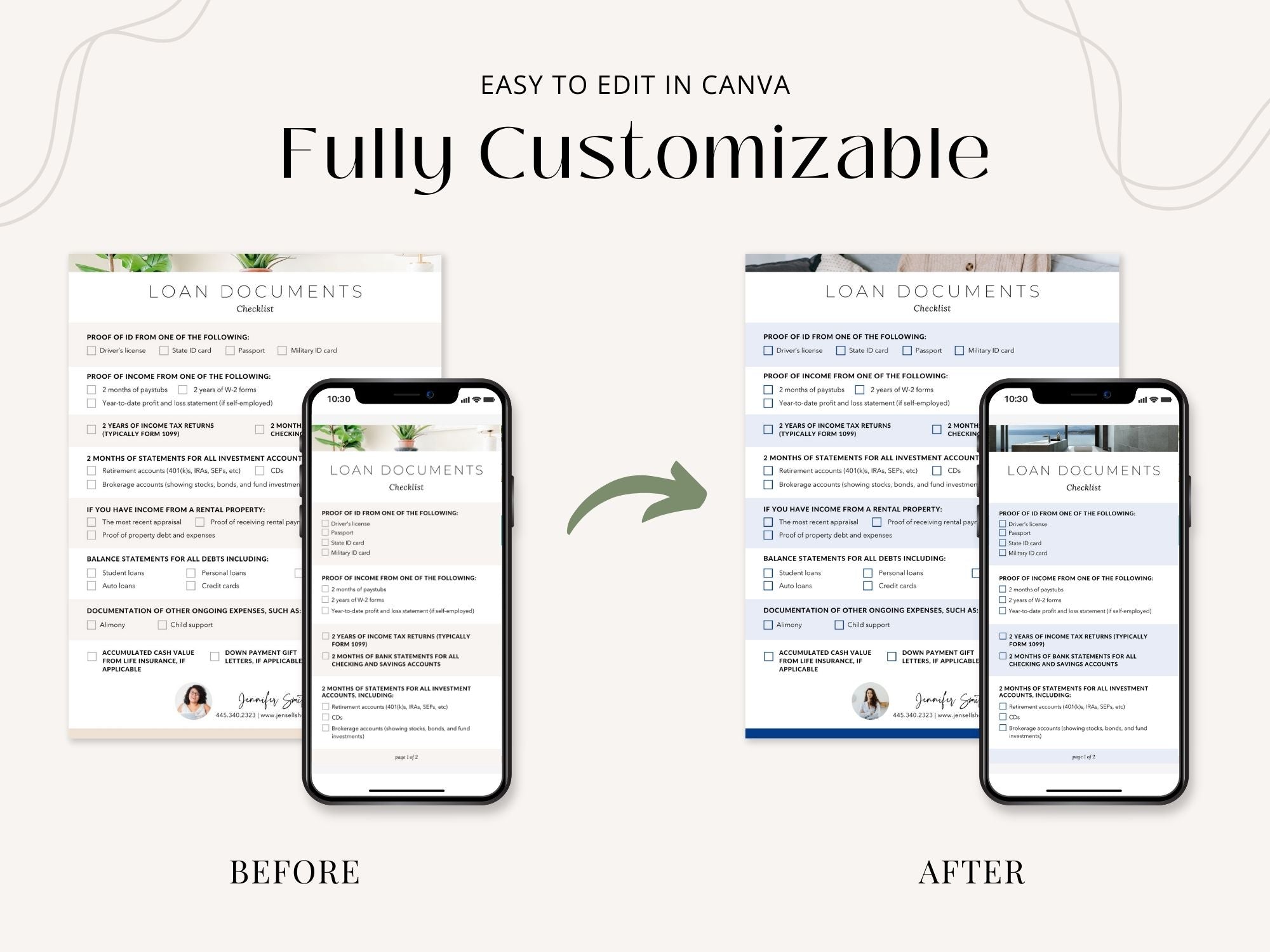 Loan Documents Checklist Textable and Flyer Bundle - Streamline the loan process with a comprehensive Loan Documents Checklist and a convenient Textable Loan Documents Checklist for a smooth loan application journey.