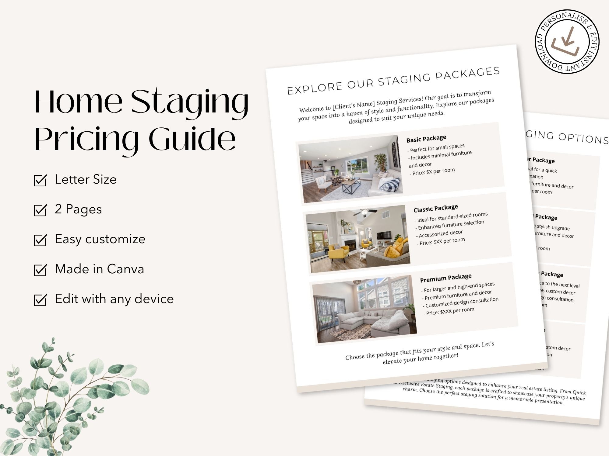 Home Staging Pricing Guide Vol 01 - Elevate your real estate staging business with this comprehensive guide. Strategically price your staging services to enhance properties and attract potential buyers with this essential resource.