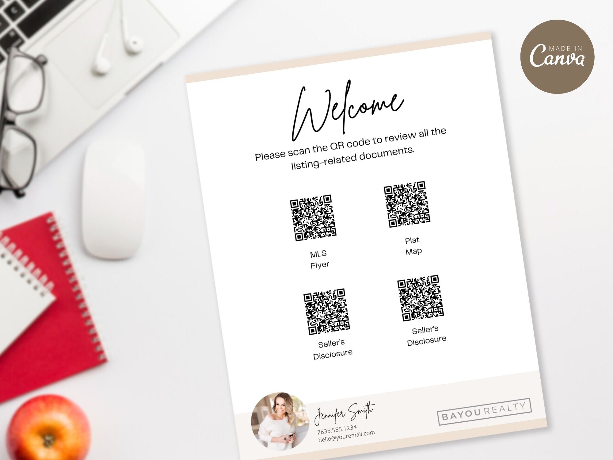 QR Code Listing Flyer - Elevate your property marketing with tech-savvy QR codes. Provide easy access to property details, enhancing the buyer's experience with innovative real estate marketing.