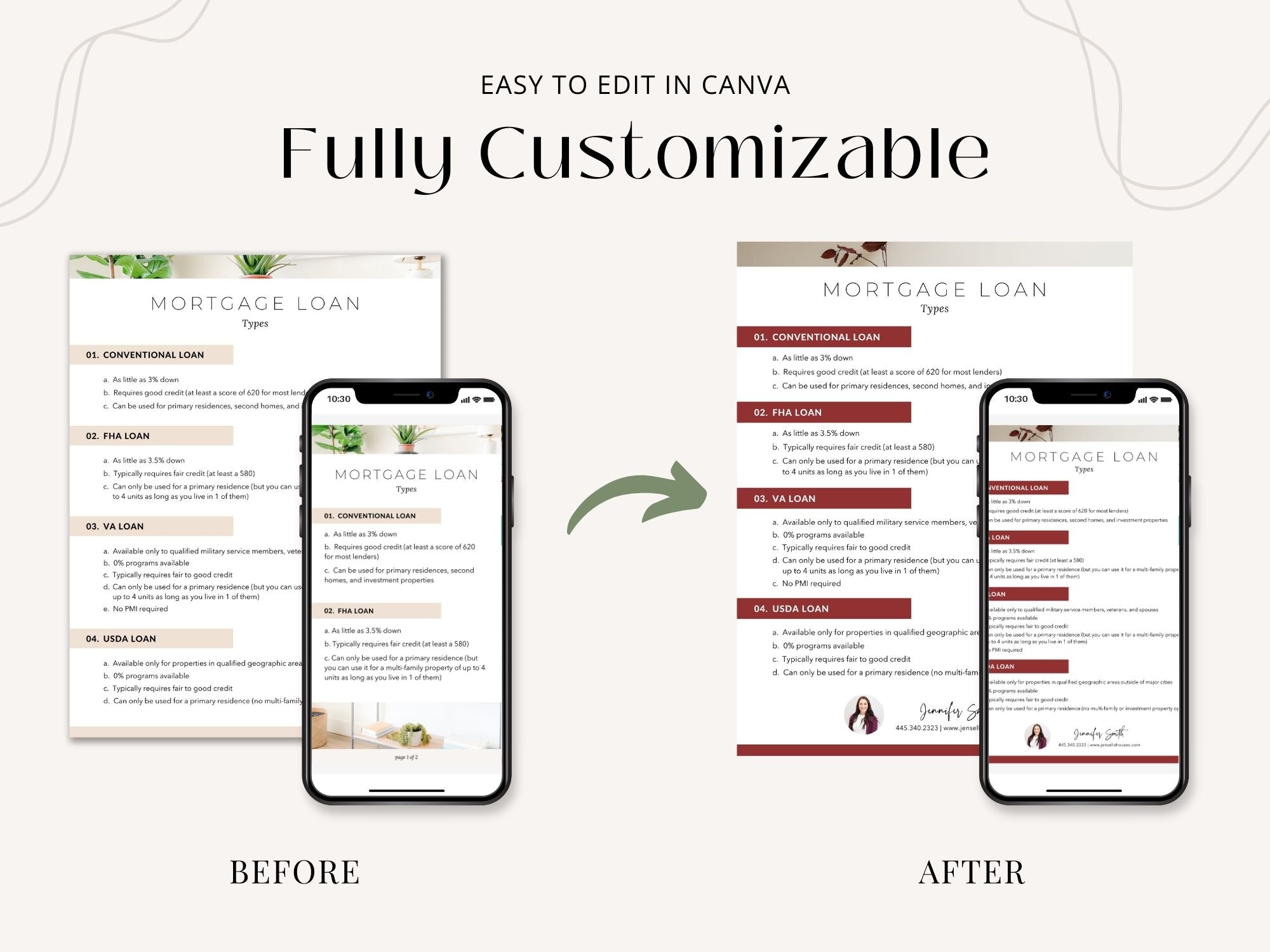 Mortgage Loan Types Textable and Flyer Bundle - Empower your clients with an informative Mortgage Loan Types Flyer and a convenient Textable Mortgage Loan Types for a well-informed home financing experience.