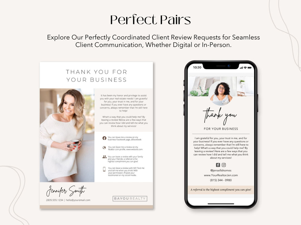 Review Request Textable and Flyer Bundle - Elevate your client engagement and gather valuable feedback effortlessly with a compelling review request flyer and a convenient textable client review request.