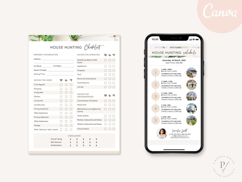 House Hunting Textable and Checklist Bundle - Empower your clients with essential tools for a smooth and organized home search. Elevate your real estate services with this comprehensive bundle.