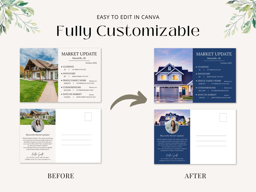 Market Update Postcard - Stay ahead in real estate with timely market insights. Showcase your expertise and commitment to client success with this visually appealing and informative postcard.