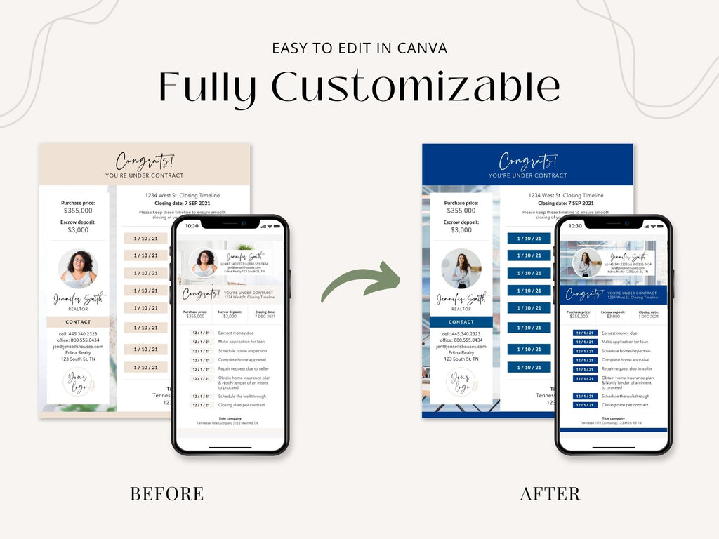 Under Contract Timeline Textable and Flyer Bundle - Professional real estate templates for seamless under-contract communication and client experience enhancement.