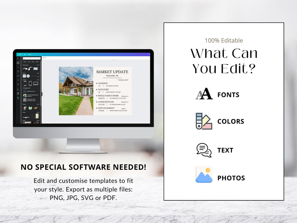 Market Update Postcard - Stay ahead in real estate with timely market insights. Showcase your expertise and commitment to client success with this visually appealing and informative postcard.